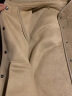 COCOBELLA重工PU镶边时尚休闲棒球服夹克女毛绒短款外套SC28 浅卡其 M 晒单实拍图