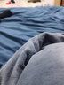 雅鹿牛奶绒被套单件冬季加厚单人150x200法兰绒被罩双人珊瑚绒被芯套 单面绒-宝蓝+浅灰 1.8m床笠款四件套【被套2*2.3m】 实拍图