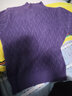 斐特玛【撤柜精品】针织衫女加厚款内搭打底衫半高领毛衣秋冬季针衫女士 紫色 3XL 实拍图