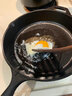 小幸福鑄鐵（KITCHEN LITTLE HAPPINESS KITCHEN）铸铁平底锅不粘锅无油烟厚铁锅煎锅无涂层烙饼锅燃气灶电磁炉通用 直径25cm单锅+隔热手套 25cm 实拍图