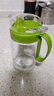 茶花（CHAHUA）油壶玻璃厨房欧式家用塑料油罐酱油瓶醋瓶醋壶装倒大小号油瓶 550ml绿色 实拍图