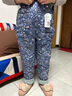 木吻纯棉花手工棉裤女加厚高腰保暖裤中老妈年妈人宽松休闲外穿冬装 蓝碎花 XL身高152~170CM 100~110斤 实拍图