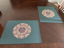 骆易家（Lorica）皮革餐垫隔热餐桌垫中式碗垫防水杯垫西餐垫防烫防油家用高级感 如意云（Q弹皮革）-墨绿 餐垫30*40cm（一片装） 实拍图