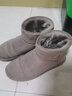 森馬（senma）潮流简约百搭保暖加绒棉鞋短筒情侣雪地靴男718414704 杏色 42码 实拍图