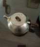 银器时代 景舟石瓢银壶泡茶壶足银999家用壶纯手工功夫茶具一张打银茶壶 大号岩目纹300克 350ml 实拍图