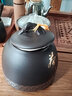 正扬紫砂茶叶罐普洱储茶罐醒茶罐密封罐储物罐茶叶缸陶瓷大号 600克 紫砂称心如意+心静 实拍图
