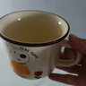 小狗杯子马克带盖勺陶瓷水杯陶瓷卡通男女情侣杯办公室咖啡早餐杯 大狗狗 1个 350ml 实拍图