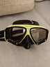 WATERTIME /水川 潜水镜成人近视泳镜浮潜面罩防抢水潜水面镜大框浮潜装备 黄黑色 实拍图