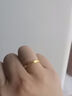 六福珠宝足金爱心小方戒黄金戒指闭口戒单只送礼 计价 L07TBGR0006 12号-4.04克(含工费194元) 实拍图