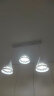 雷士（NVC）雷士照明LED餐吊灯餐厅吧台灯具现代简约铁艺三头吊灯 白色 实拍图