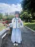 安妮优儿汉服女童秋冬季马面裙2025新款超仙古装儿童女孩唐装古风裙子冬款 蓝色 140 实拍图
