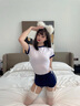 JOHUAN蕾丝吊带一体袜丝袜黑色薄连裤袜四面开裆丝袜吊带袜5D超薄性感 （白色）蕾丝吊带一体袜 均码 （建议80-120斤） 实拍图