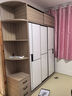 京桐【包安装】全实木衣柜卧室可推拉衣柜简约出租屋储物收纳衣柜 长160*深50*高240主柜+顶柜+边柜 实拍图