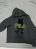 FILA斐乐官方女装外套秋季上衣多彩潮流加绒保暖开衫连帽小熊外套 正黑色-F51W138599FBK(加绒) 165/84A/M 实拍图