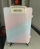翰采行李箱女款高颜值拉杆箱学生拉链万向轮密码箱渐变色旅行箱子母箱 彩虹渐变 22英寸 -个人短途出行 实拍图