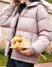 雅鹿【许凯同款】三防免洗短款羽绒服女2024年户外宽松连帽蓄热面包服 烟雾紫 XL 【推荐140-155斤】 实拍图