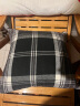 无印良品（MUJI）棉法兰绒靠垫 抱枕可拆洗 黑色格纹 43×43cm 实拍图
