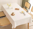 简美家小羊皮桌布餐桌垫防水防油免洗防烫pvc桌面垫茶几桌布长方形奶白 实拍图