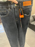 浪莎高腰牛仔裤女秋冬季加绒加厚紧身弹力打底铅笔裤修身显瘦小脚裤子 实拍图