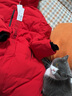 雪中飞【远红外升温】儿童羽绒服新年羽绒外套中大童男女童长款羽绒服 红色 170 实拍图