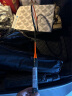李宁（LI-NING）雷霆9羽毛球拍单拍初学者耐用碳素复合一体攻守兼备 黑橘单拍【京发】 成品拍 实拍图
