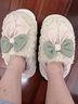铂呐苓月子鞋10 11 12月秋冬包跟孕妇产后棉拖鞋女毛绒厚底棉鞋软底室内 浅绿 38-39码  适合37-38码 实拍图