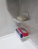 田园沐歌浴室肥皂盒创意沥水太空铝免打孔香皂碟卫生间置物架壁挂式 哑白烤漆皂碟两个装 实拍图