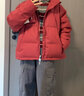 BJHG王栎鑫同款不计后果贴贴羽绒服冬季男生潮牌美式外套宽松防寒服女 莎酱红 XL （170-200斤） 实拍图