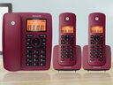 摩托罗拉 C4200C数字无绳电话机座机无线子母机免提来电显示低辐射家用办公 C4200C深红色（一拖二) 实拍图