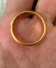 梦金园黄金戒指 古法足金泥鳅背素圈情侣指环男女同款戒指 16号-约4.60g（面宽0.3cm） 实拍图