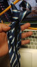 罗蒙（ROMON）商务休闲男士免打领带职业正装结婚新郎条纹拉链式礼盒装领结 蓝色 均码 晒单实拍图