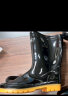 回力雨鞋男士款时尚雨靴户外防水不易滑耐磨HL8075中筒黑色42码 晒单实拍图