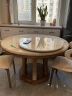 采薇 【现货速发】 大理石餐桌椅组合实木大圆餐桌家用现代简约岩板桌 1.2米单餐桌(带转盘) 实拍图