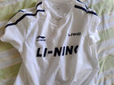李宁短袖T恤女子棉质撞色织带休闲复古足球风上衣AHSU712 实拍图