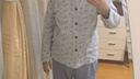 欣尚优中老年棉开襟秋衣女士线衣对襟衬衣老人妈妈棉毛开衫上衣保暖上衣 浅灰色上衣 XL 推荐110-125斤 实拍图
