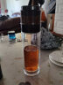 宜加美（YIJIAMEI）双层玻璃杯旅行杯茶水分离泡茶杯过滤带盖密封大容量杯子带滤网 B92 双层 旋转式 黑色  450毫升 实拍图