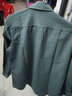 皮尔卡丹（pierre cardin）【5万+已加购】纯棉免烫衬衫男士长袖宽松休闲工装衬衣外套春秋男 绿色 L 50/170 推荐【116-129斤】 实拍图