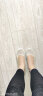 斯凯奇（Skechers）夏季女鞋2024新款蕾丝软底网面健步鞋一脚穿蹬休闲鞋老人鞋妈妈鞋 自然色-NAT 36.5 晒单实拍图