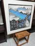 琅櫃坊手绘山水国画玄关水墨画办公室茶室高山流水中式装饰画名家书画 A-山中早春 画芯加框90-90CM 实拍图