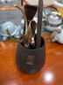 尚言坊 茶道六君子套装功夫茶具配件大全茶夹子茶勺茶针养壶笔刷茶盘刮 4黑陶天孚茶道六配件(不带茶盘刮 实拍图