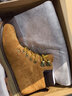 森馬（Senma）高帮马丁靴系带时尚加绒保暖工装靴男靴 M619313602 咖喱黄 41码 实拍图