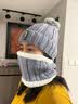 北极绒（Bejirog）毛线帽子女冬季韩版百搭保暖送女友加绒加厚骑车毛线帽针织甜美可爱冬帽 B款套装粉色  实拍图