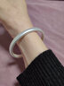 老银匠s999足银手镯送女友素圈女款古法情人节礼物闭口时尚百搭粗银镯子 999足银约29.5g/内径60mm 含证书 实拍图