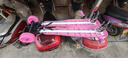 永久（FOREVER）儿童蛙式滑板车3-12岁男女孩宝宝双脚剪刀车四轮滑滑划板生日礼物 粉色双脚款【手动刹车+折叠】 实拍图