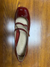 百思图24春季古法式玛丽珍鞋粗跟女单鞋KA713AQ4 酒红 36 晒单实拍图