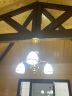 格蕴美式吊灯客厅灯现代简约大气卧室餐厅灯北欧铁艺欧式家用灯饰灯具 3头朝下 (黑色描金) 实拍图