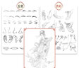 中国画白描描摹本 升级版 工笔画入门描红本 勾线笔毛笔画 人物 山水 花卉 动物 成人自学零基础 国画临摹画帖 白描画本 线描底稿本 中国画白描四本套装+画具三件套 实拍图
