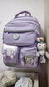 派格威新款小学生书包男孩一二三到六年级儿童耐磨男生减负双肩包大容量 紫色+(星黛露+6件套+防水手表) 小号1-3年级 实拍图