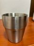 帝美思韩式304双层不锈钢杯防烫水杯酒杯防摔刻字餐厅烤肉啤酒杯茶水杯 300ml 双层台阶杯 实拍图