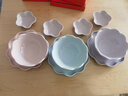 摩卡色mocarose碗碟套装碗盘家用餐具套装整套乔迁搬家新婚礼物炻瓷碗筷 炻彩香芋紫（精美礼盒装） 20头 实拍图